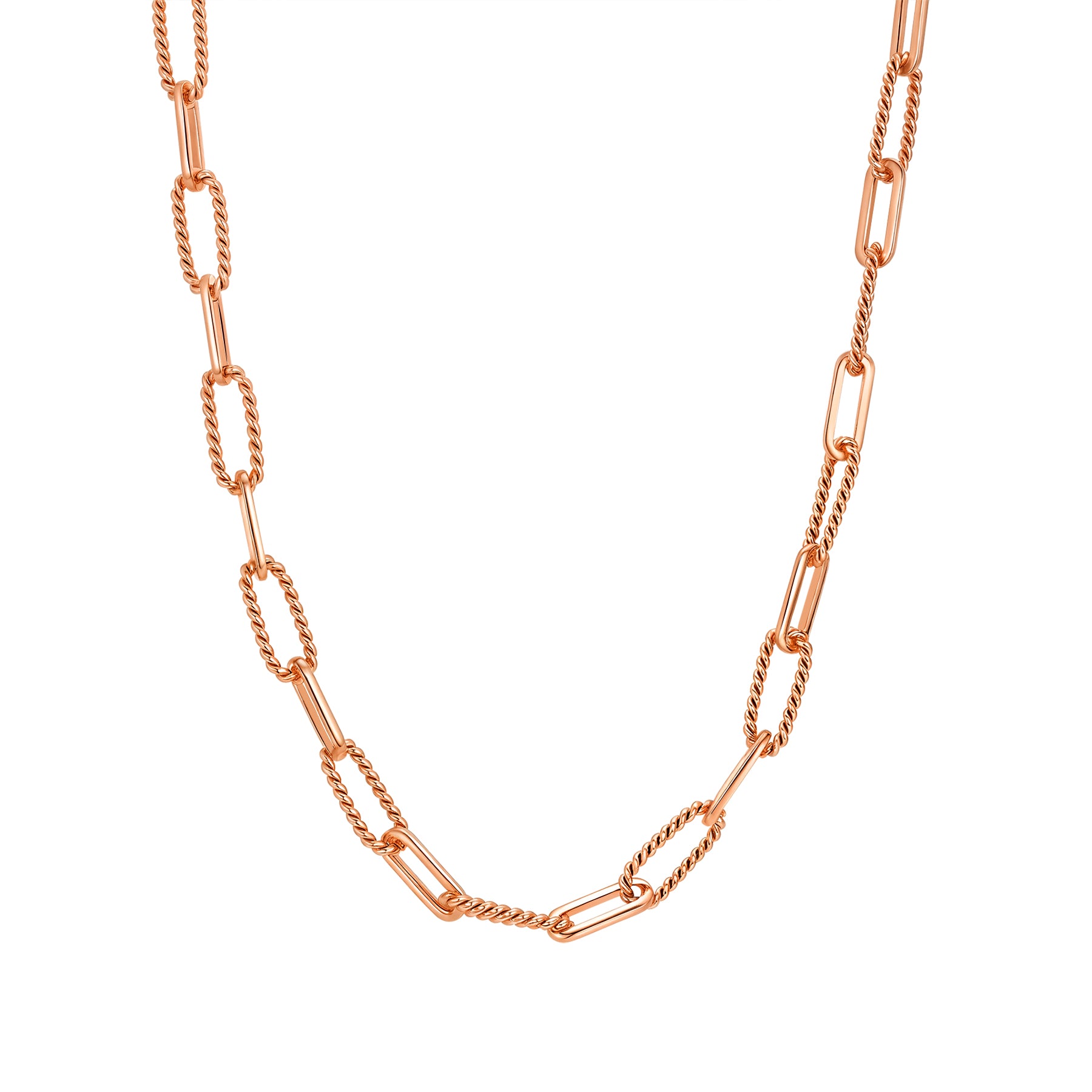 Twisted Paperclip Chain Necklace Waterproof